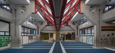 Günther Norer mit Margarethe Heubacher-Sentobe, Volksschule Vomp, 1972–74 – © Günter R. Wett Günther Norer mit Margarethe Heubacher-Sentobe, Volksschule Vomp, 1972–74