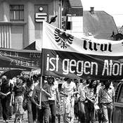 Demonstration gegen das AKW Zwentendorf, 1977