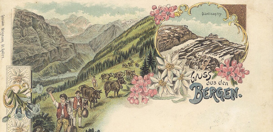 Postkarte, 1899 – © Kantonsbibliothek Appenzell Ausserrhoden Postkarte, 1899