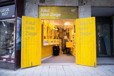 Pop-up Store für die Caritas