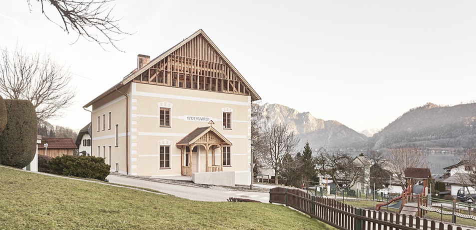 Kindergarten, Unterach am Attersee – © Volker Wortmeyer Kindergarten, Unterach am Attersee
