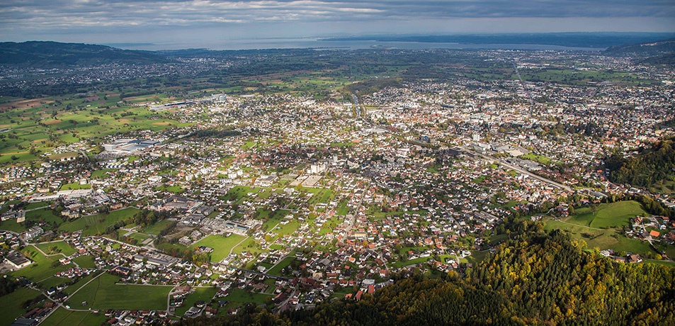 Luftbild Dornbirn – © Vorarlberger Nachrichten/Philipp Steurer Luftbild Dornbirn