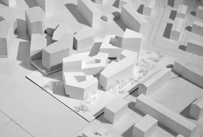 Bogenfeld Architektur, Campagne Areal – Baufeld 1, Modell – © Stadtplanung Innsbruck Bogenfeld Architektur, Campagne Areal – Baufeld 1, Modell