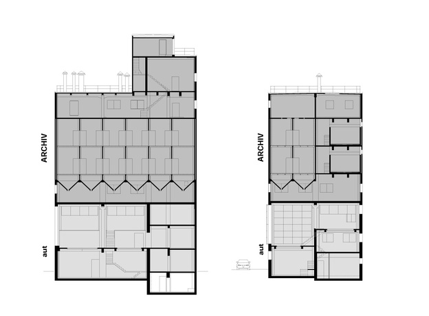 Längs- und Querschnitt durch das Sudhaus, 2004